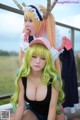 A couple of women dressed up as anime characters.